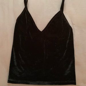 black velvet crop tank